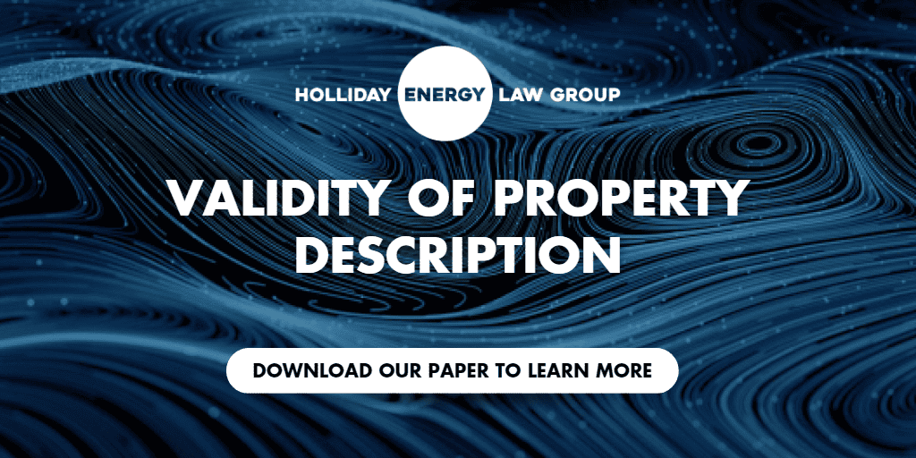 Validity of Property Description